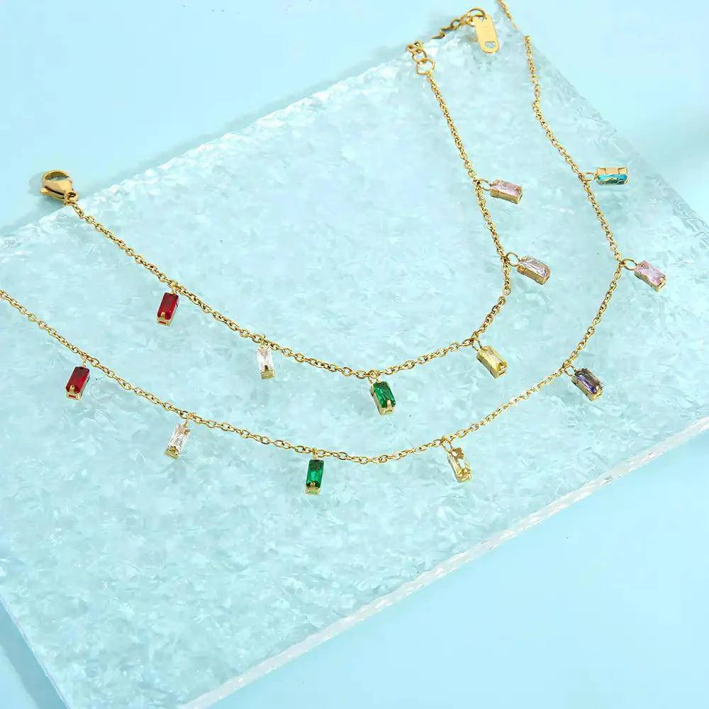 Rainbow Kette - đ| PervonĂ© Schmuck- Farbenfroh und