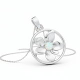 Oleander Kette Echtsilber