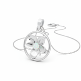 Oleander Kette Echtsilber