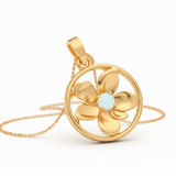 Oleander Kette Echtsilber