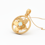 Oleander Kette Echtsilber