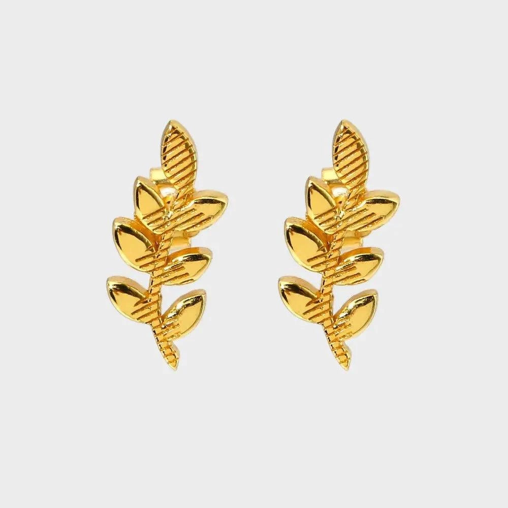 Laurel Ohrringe Gold - Pervoné Schmuck 🌊