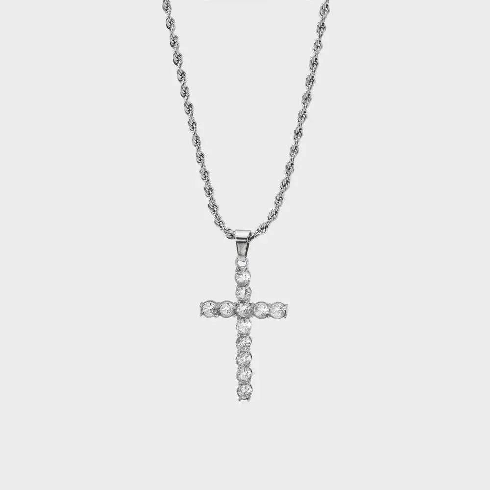 Statement Kreuz Kette - Silber - auffällig & schön | Pervoné