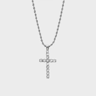 Statement Kreuz Kette - Silber - auffällig & schön | Pervoné